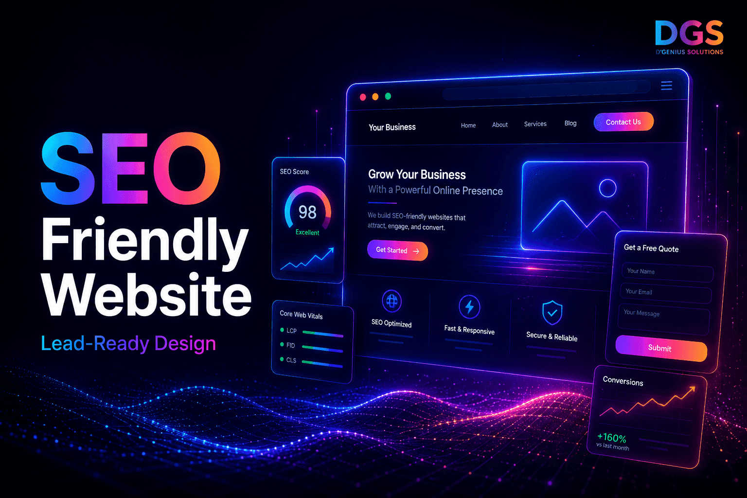 SEO friendly website for lead-ready business website design