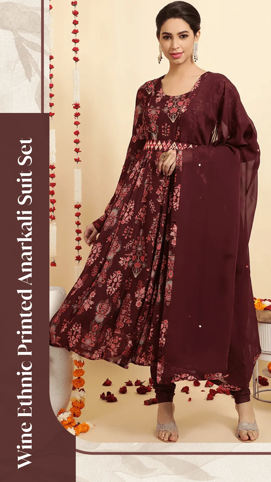 Wine Ethenic Churidar Story