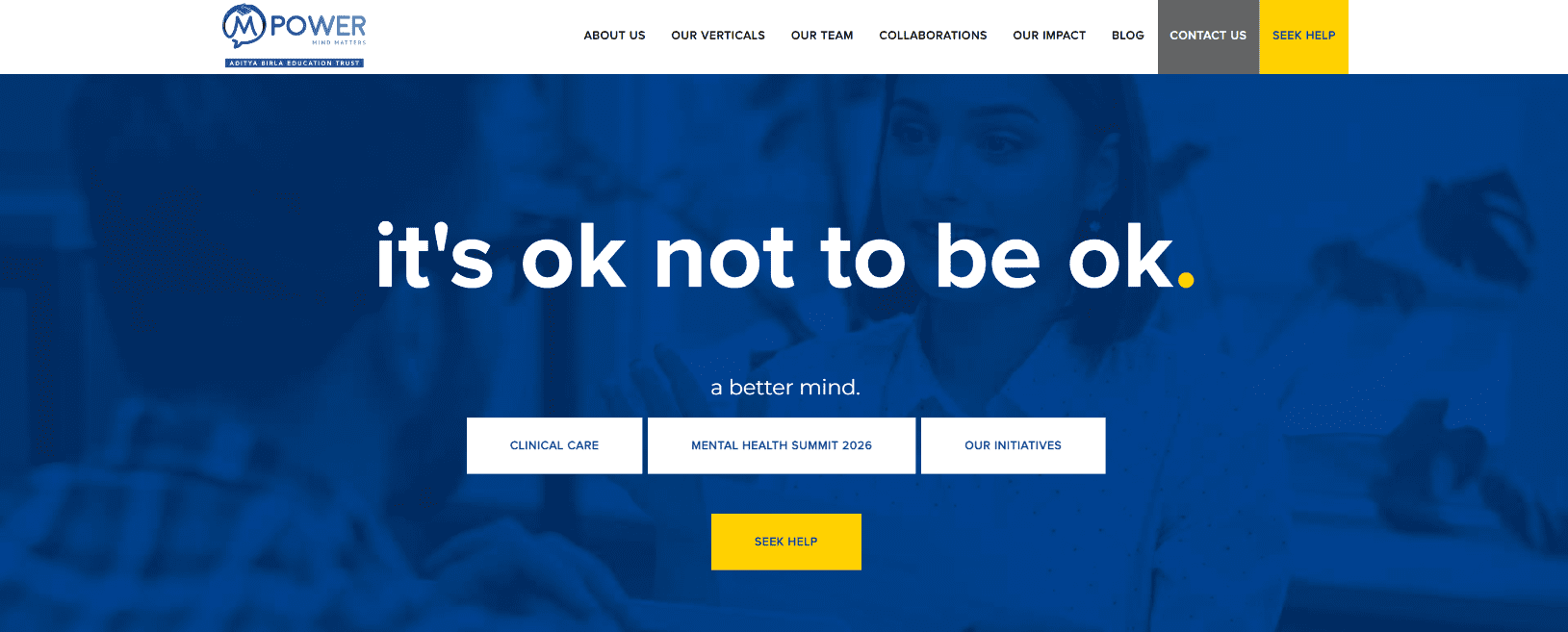 mPower Minds website case study screenshot by D’Genius Solutions