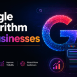 Google Algorithm for Businesses and search visibility blog thumbnail by D'Genius Solutions