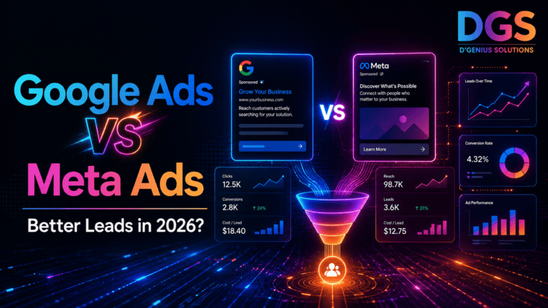 Google Ads vs Meta Ads comparison for better lead generation in 2026