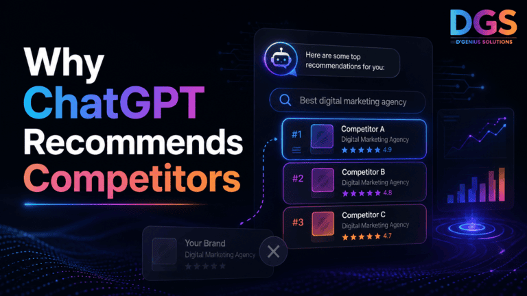 ChatGPT brand visibility showing AI recommending competitors instead of your brand