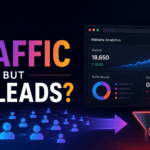 Website traffic but no leads showing rising website visitors and zero conversions