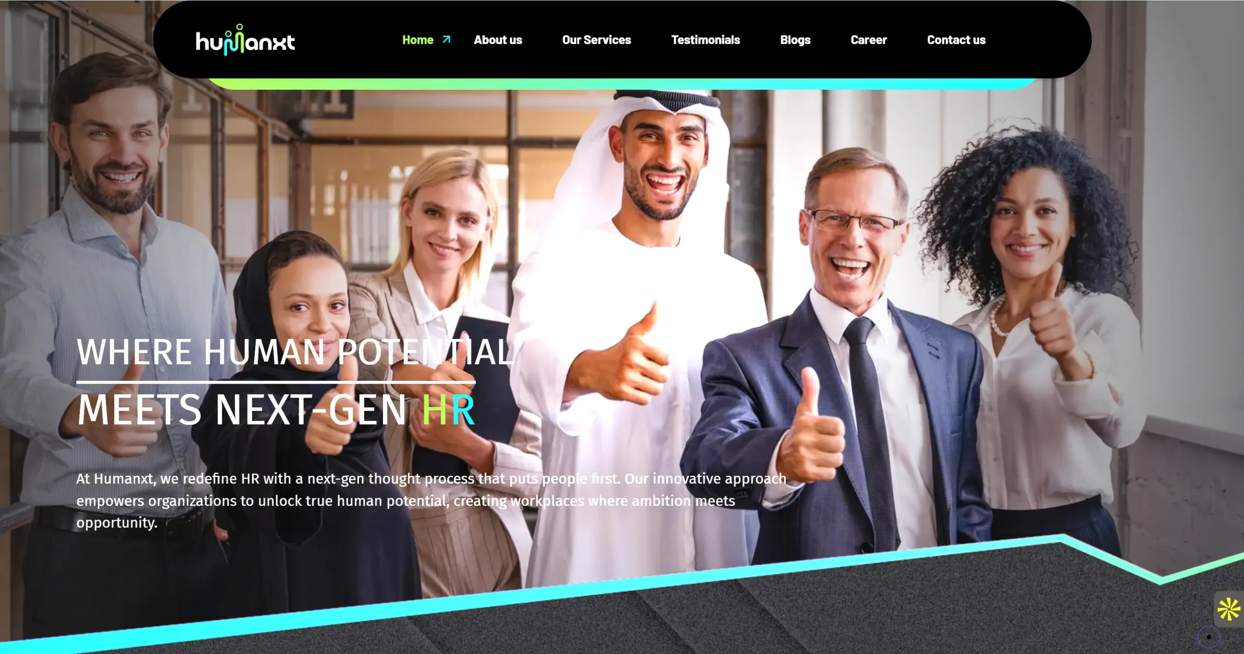 HumanXT website case study screenshot by D’Genius Solutions