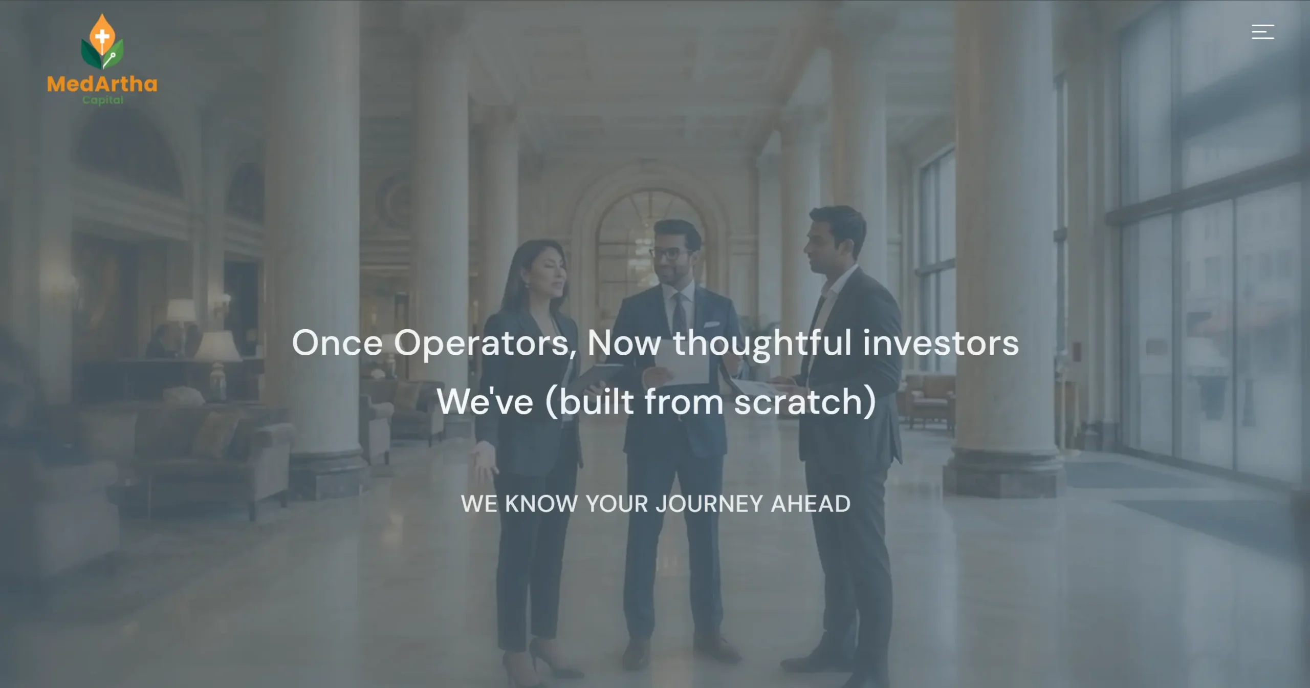 MedArtha Capital website case study screenshot by D’Genius Solutions