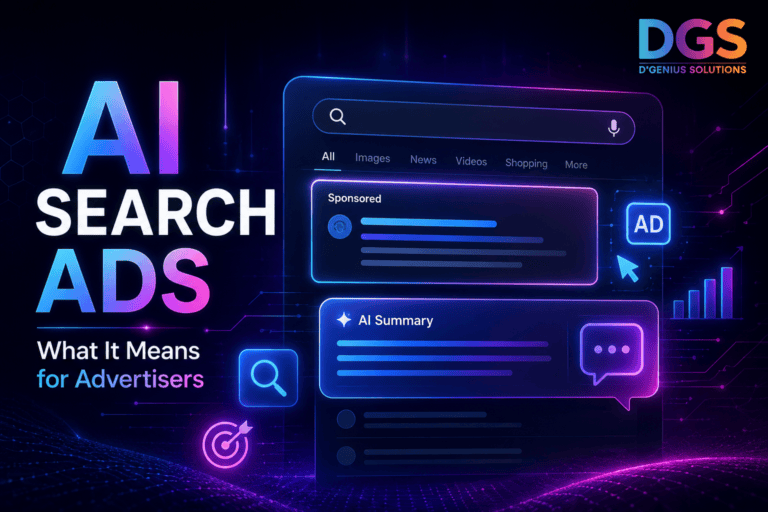 AI-generated summaries in search ads with AI search ads and Google Ads interface