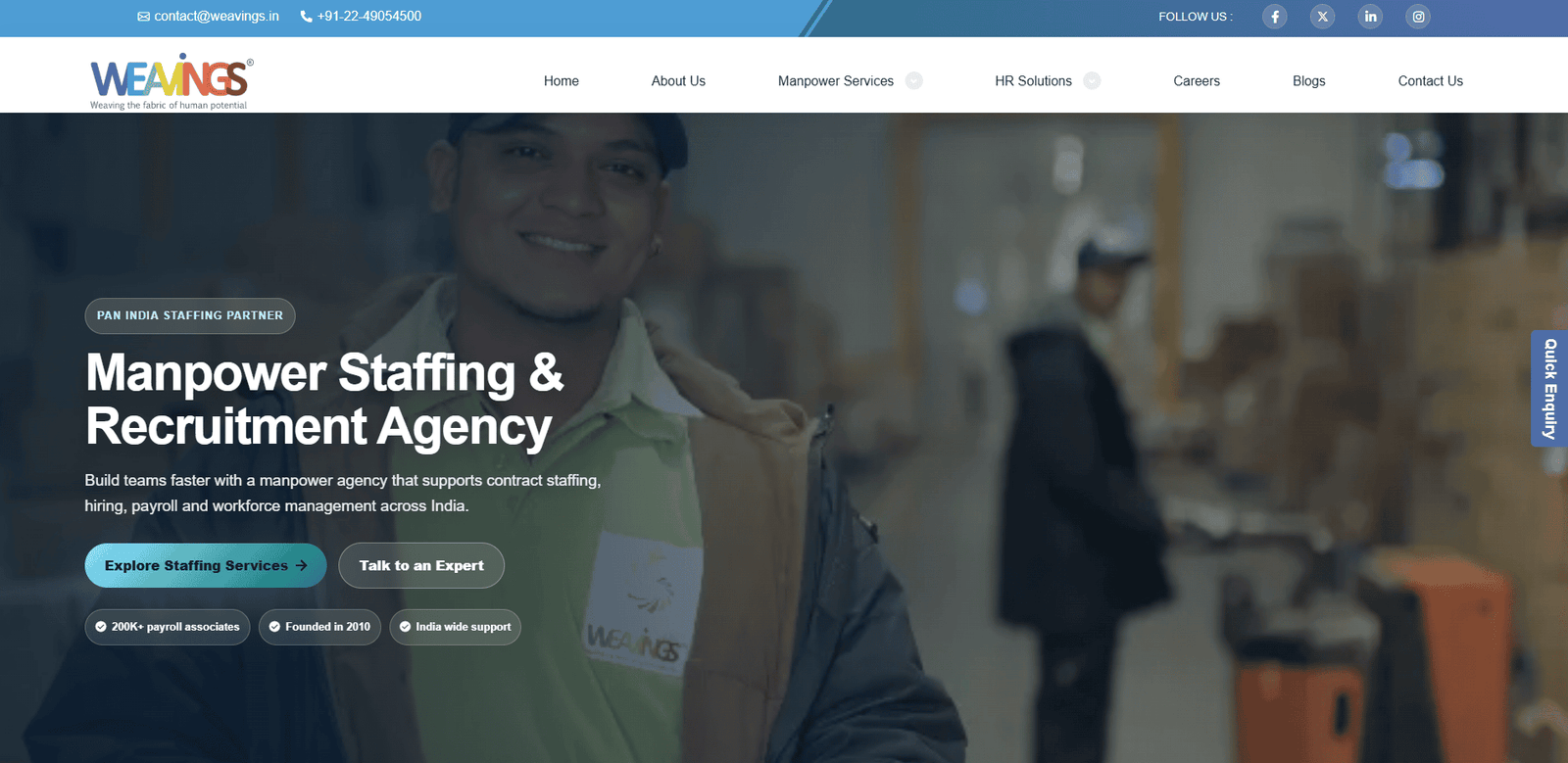 Weavings website SEO and performance marketing case study visual