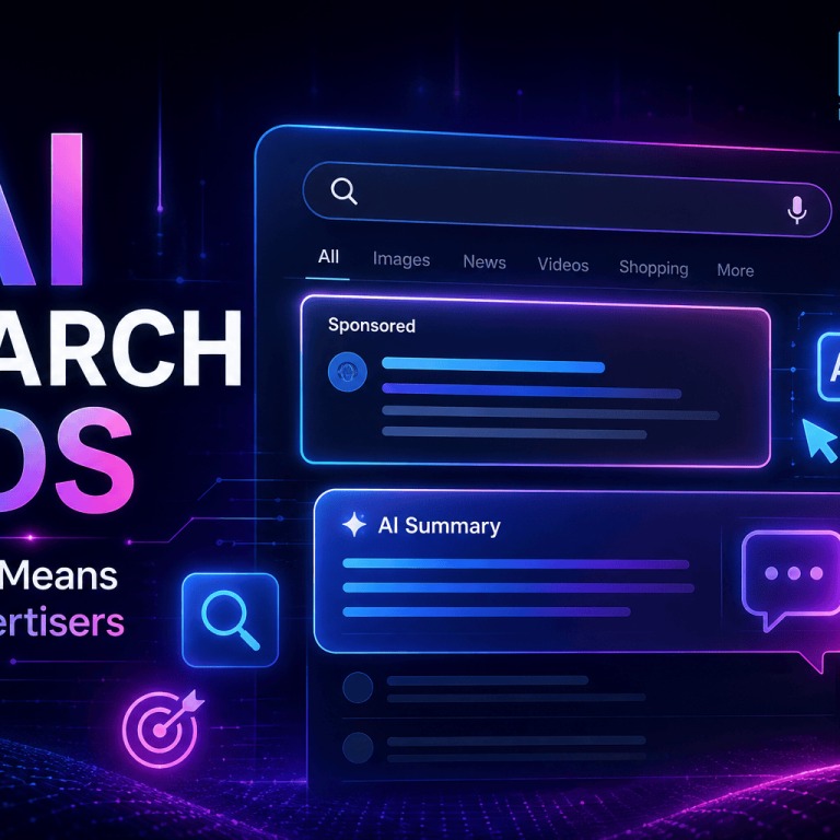 AI-generated summaries in search ads with AI search ads and Google Ads interface